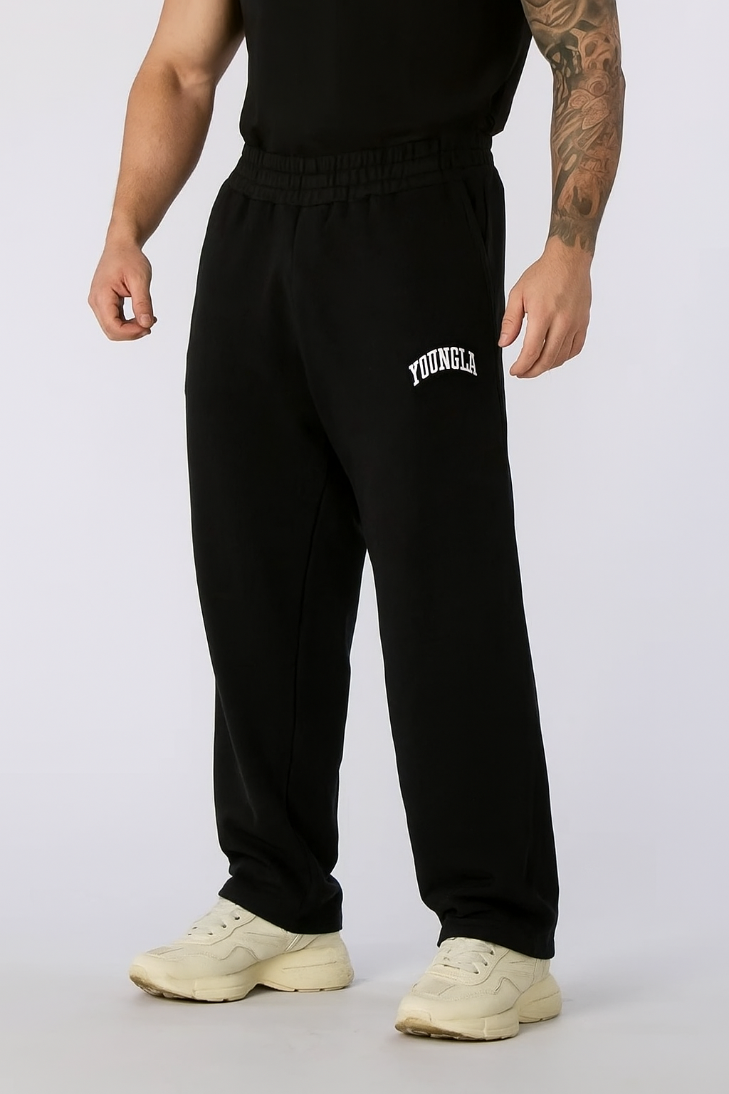 Young LA New Wave Baggy Sweats in Black